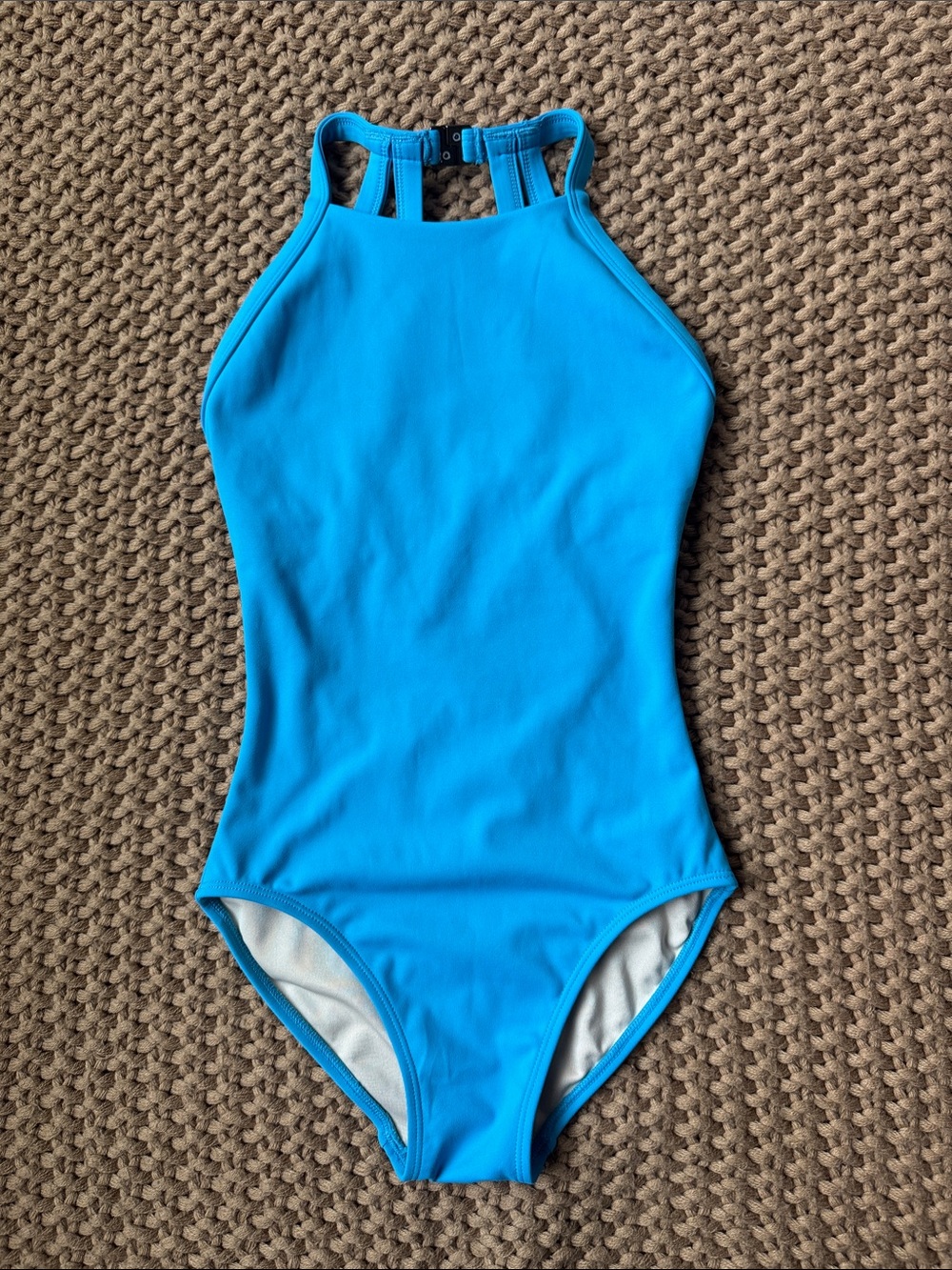 Jo + Jax Girls High Neck Leotard in Blue Size Youth Extra Large YXL 13